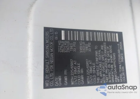 2015 Nissan Rogue Sv из США, поврежденный, VIN KNMAT2MV4FP579345